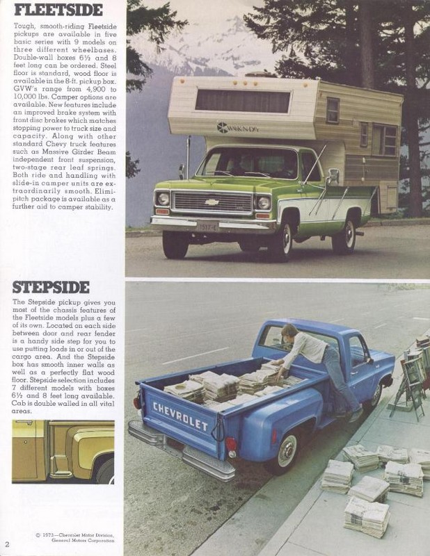 1974 Chevrolet Pickups Brochure Page 2